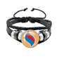 Mega Stone Key Chain Anime Peripheral Creativity Exquisite Fashion Black Leather Rope Buckle Key Chain Trend