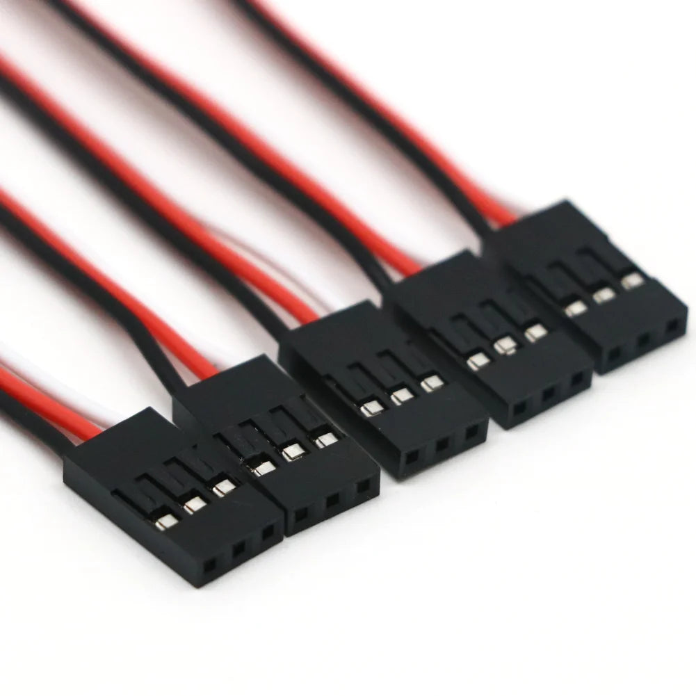 10pcs 100mm/150mm/200mm/300mm/500mm RC Servo Extension Cord Cable Wire Lead JR For Rc Helicopter Rc Drone