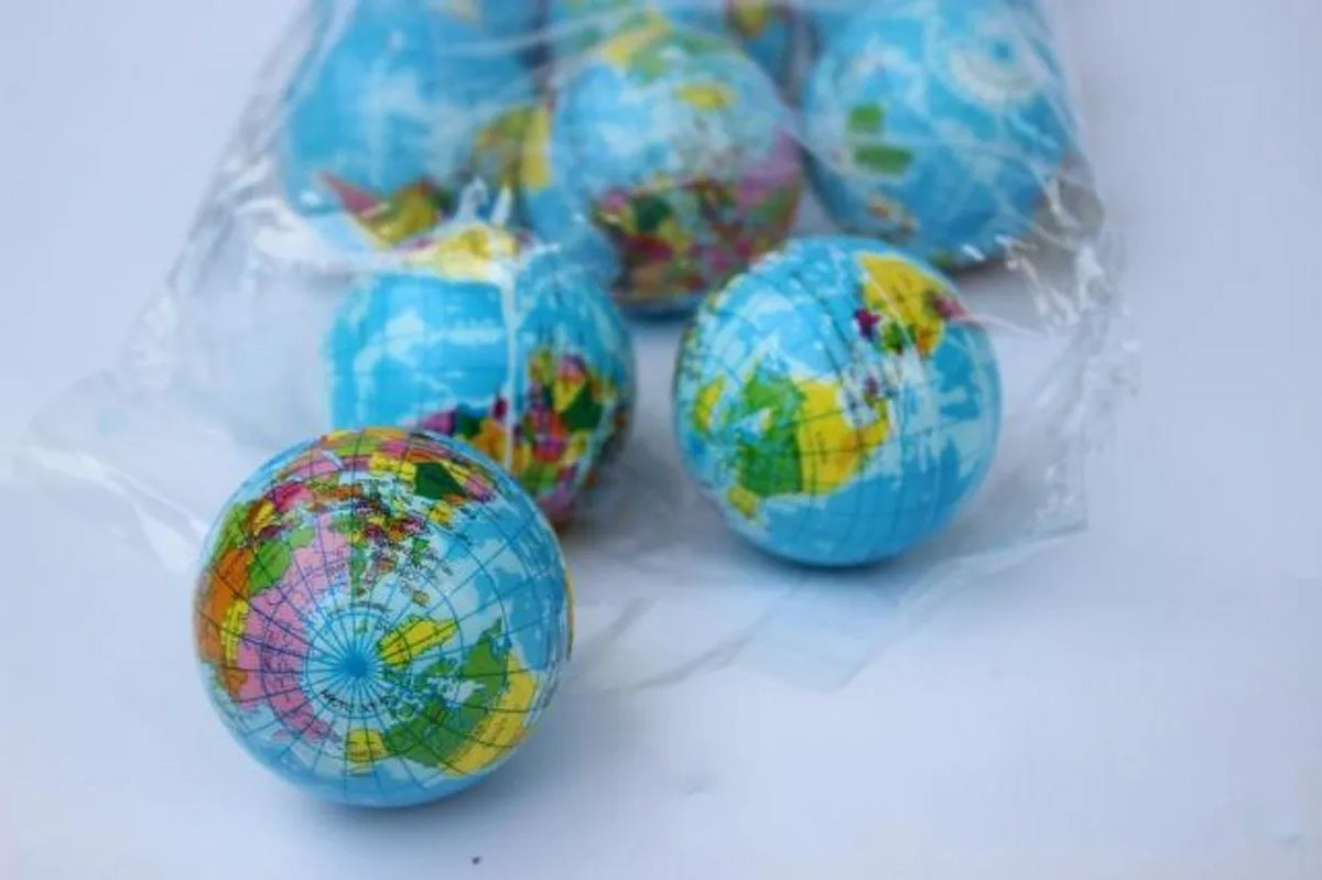 Earth Squeeze Balls Soft Foam Globe Stress Relief Squeeze Toys Hand Wrist Exercise Sponge Toy For Kids Adults Educational Gifts