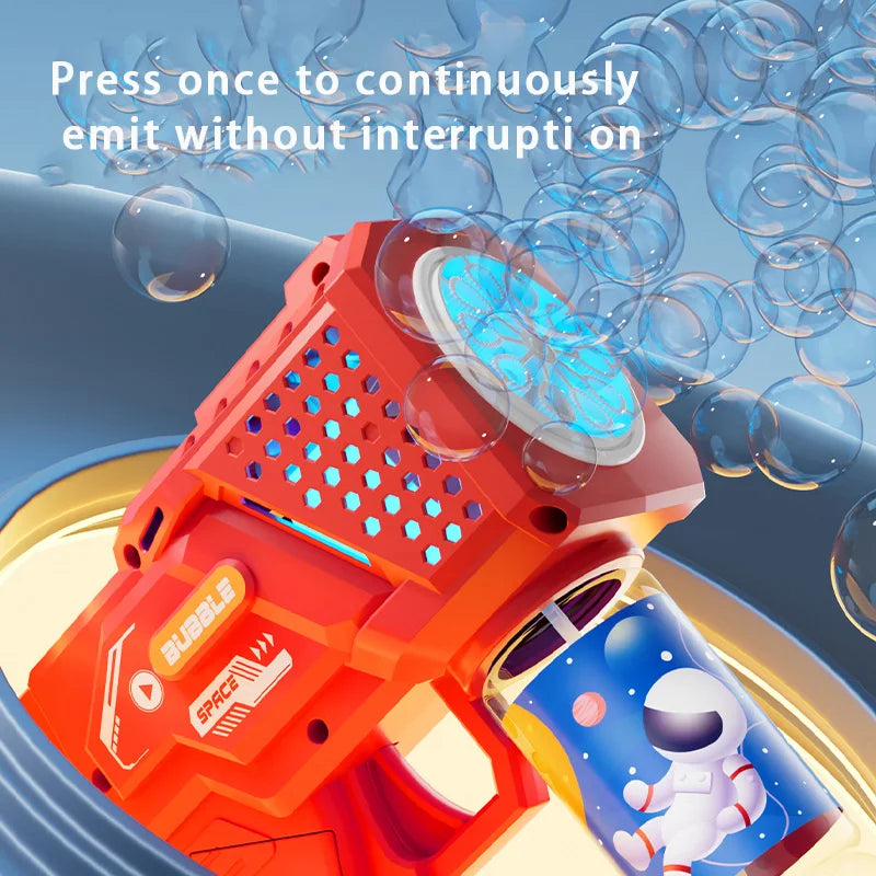 10 hole Automatic Gatling Electric Toy Blowing Bubble for Children's Toys Kindergarten Gifts without Battery or Bubble Water