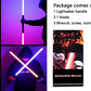 Metal Handle RGB Cosplay Double-edged Lightsaber Sword 16 Colors Change LED Switchable Sound And Light For Boys Girls Gift