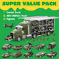 JOYIN 25 in 1 Green Military Big Truck Toys Army Men Tanks Set with Soldier Men Battle Car Toy in Carrier Truck for Boys Gifts