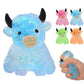Glitter Highland Cow Toy, Cute Fidget Stress Relief Toy, Soft Animal Toy   Anti-Anxiety Sensory Toy for ADHD