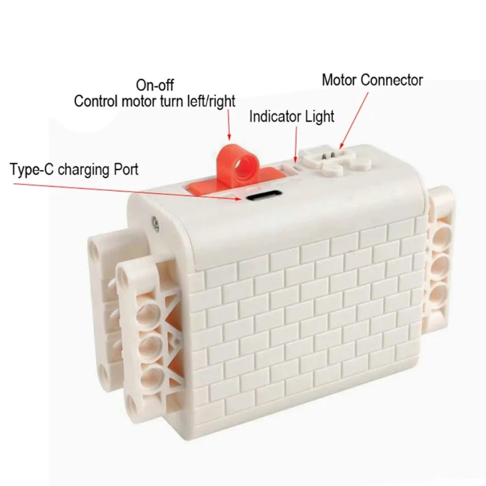 MOC Rechargeable AA /AAA Battery Box Multi-function Power Group Tool Car Train Motor Speed Adjust Control for Building Blocks