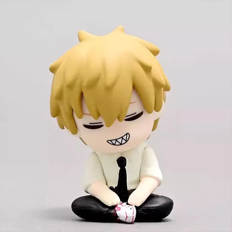 Anime Chainsaw Man Toy Shoulder-Back Sleeping Style Denji Hayakawa Aki Power Character Model Holiday Gift
