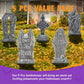 17" Halloween Graveyard Foam Headstones Halloween Decorations Outdoor Tombstones 5 Pack  Decor with 12 Metal Stakes for Prop Cemetery Yard Lawn Decorations, Party Supplies