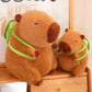 Cute Capybara Plush Toy Stuffed Animals Capibara with Turtle Backpack Kapibala Soft Doll Toys Birthday Christmas Gift
