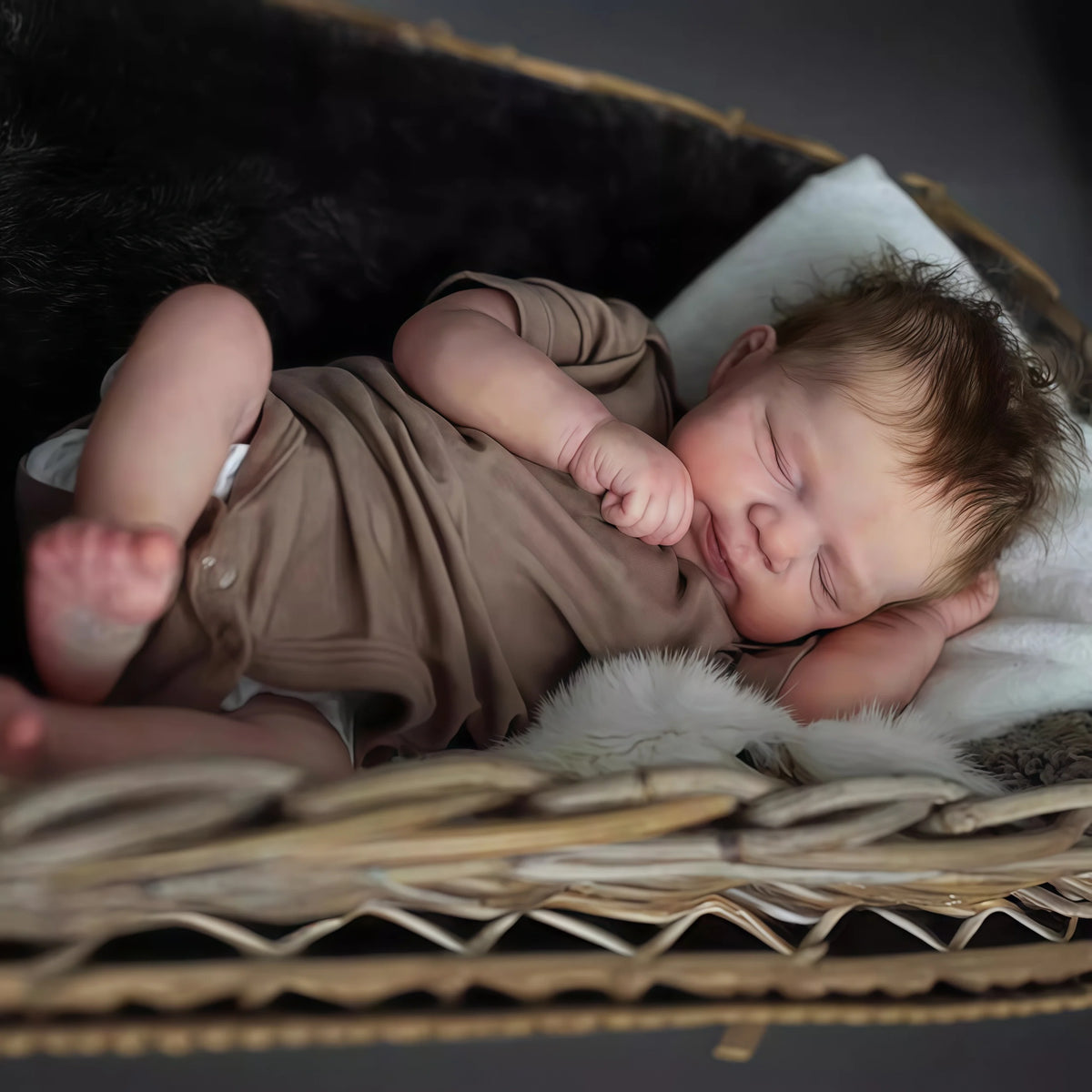 Risbecko 48cm Reborn Doll Baby Full Silicone Vinyl Girl Body -19 inch 3D Painted Skin Realistic Touch Doll Toy Christmas Gift