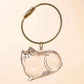 Cat Fur Memorial Charm Resin Keepsake Capsule for Pet Hair Portable Keychain Pendant for Hair Rainbow Bridge Pendant