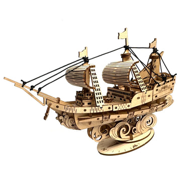 Ocean Sailboat 3D Wooden Puzzle, Scale Model, DIY Model Kit, Handcraft Gift, Home Decoration, Mechanical Toy, Birthday/Chri