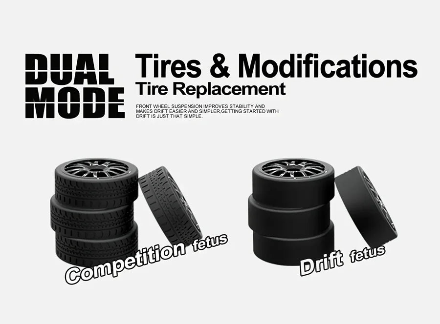 4WD Remote Control Drift Car Full Size 1:24 Mini Remote Control Racing Car Model 2.4G Radio High Speed 4X4 RC Car Vehicle Toy