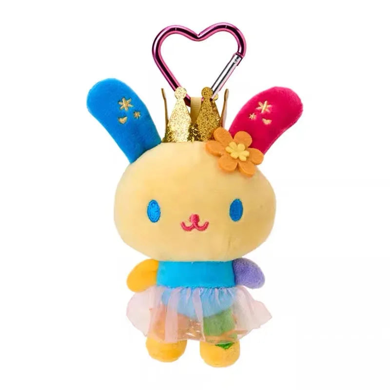 NEW 10CM usahana Crown Heart Plush Toy Pendant cute Sanrio Blink usa ha na Tricolor Bunny Fuzzy Animal Rabbit Girly Plush Doll