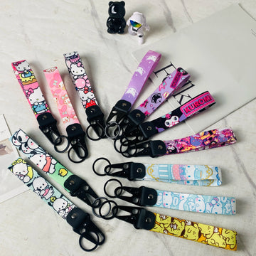 Kawaii Anime  Cartoon Lanyards Keychain Eagle Beak Key Tag For Motorcycles Cars Backpack Chaveiro Fashion Accessories Gifts