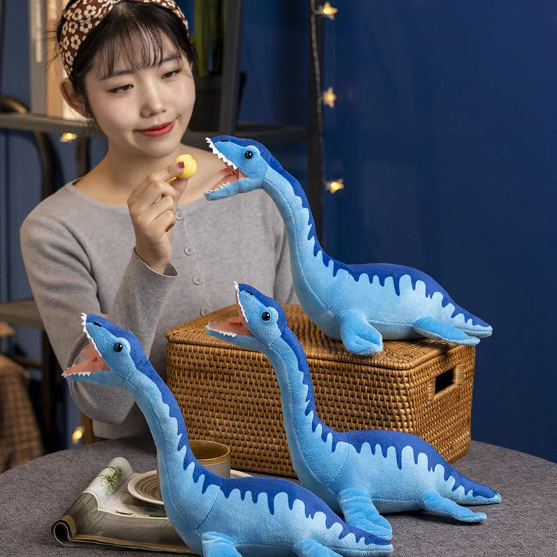 Legend Simulation Plesiosaurus Dinosaur Plush Toys Real Life Mosasaur Loch Ness Monster Stuffed Animal Dolls Boys Gift For Kids
