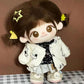 Handmade Knit Sweater Set for 20cm Doll Clothes, Cute Cotton Yarn Outfit Fashion Replacement Clothes Cute Cotton Sweater Outfit