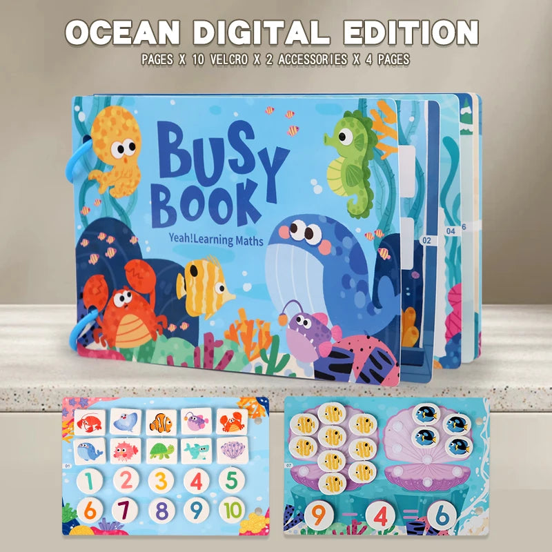 New Montessori Scene Stickers for Children DIY Hand-on Puzzle Reusable Books Cartoon Learning Cognition Toys for Kids Gift