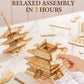 Rolife 3D Wooden Puzzle Five-storied Pagoda DIY Model Building Kit Creative Toys Birthday Christmas Gifts for Adults Kids