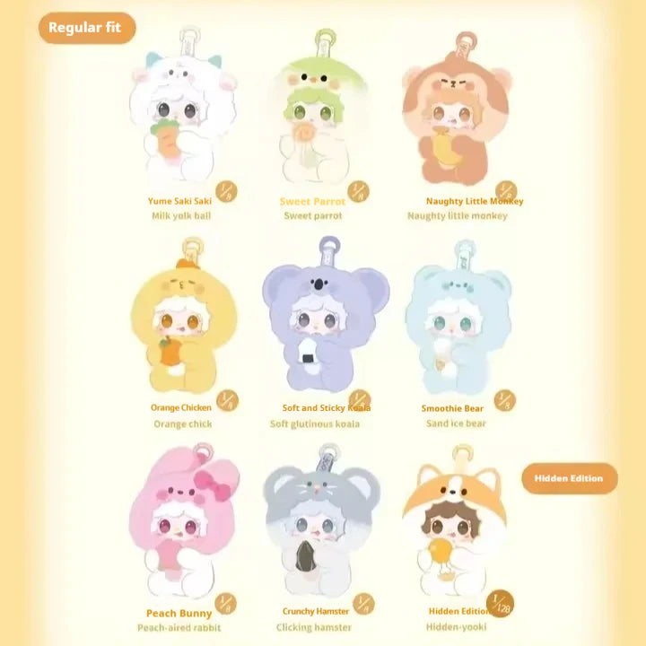 Yooki V10 Hug Food Shop Goumet Restaurant Series Blind Box Cute Plush Vinyl Doll Bag Pendant Collection Decor Girl Surprise Gift
