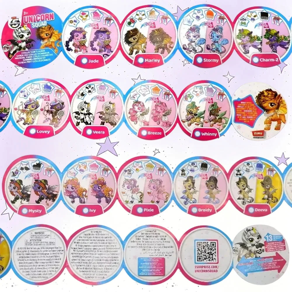 ZURU 5 Surprise Mini Brand Unicorn Squad Verrasingsball Luminous Fairy Favorite Gift Cute Pony Blind Box Accessory