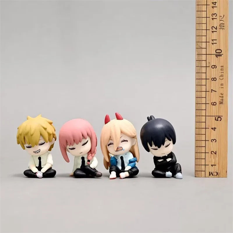 Anime Chainsaw Man Toy Shoulder-Back Sleeping Style Denji Hayakawa Aki Power Character Model Holiday Gift