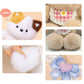 New Running Bear Plush Toys Cartoon Rabbit 40cm Stuffed Animal Stuffed with Bib Running Animal Kids