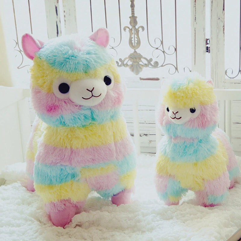 20cm Kawaii Rainbow Alpaca Plush Toys Soft Stuffed Sheep Peluches Cute Animal Dolls Kids Toys for Childrens Gift Room Decor