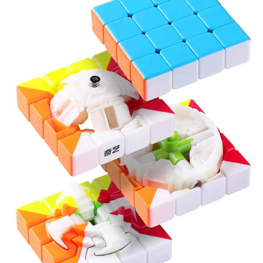 Qiyi S3 4x4 Stickerless Magic Cube 59mm Size Qiyi W2 4x4 Black Sticker Magic Cube 60mm Size Professional Cubo Magico Puzzle Toys