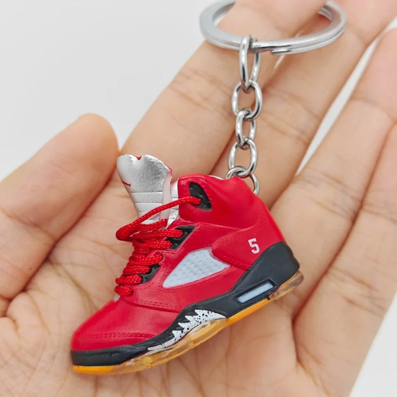 3pcs Shoe Keychain 3D Multi-style Pendant Keychain Model Creative Ins Trendy Ornament A Gift For Sports Enthusiasts