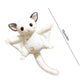 Stuffed Animal Bag Charm Cute Flying Squirrel Purse Pendant Plush Backpack Ornament for Women Girls Kids Adults Daily Outdoor