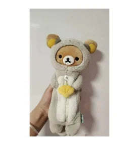 Kawaii Rilakkuma Otter Plush Pencil Case Cute Cartoon Stationery Storage Bag Large Capacity Pouch For Kawaii Cosmetic Bag Gift