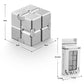 Cool Silver Fidget Cube Lightweight Ultra Durable Sensory Stress Relief Anti-Anxiety Toy Exquisite Decompression Gift for Adults