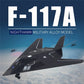 American Nighthawk F-117A Stealth Combat Aircraft Model Simulation Alloy Aircraft Children's Toy Fighter Model Wall Ornament