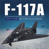 American Nighthawk F-117A Stealth Combat Aircraft Model Simulation Alloy Aircraft Children's Toy Fighter Model Wall Ornament