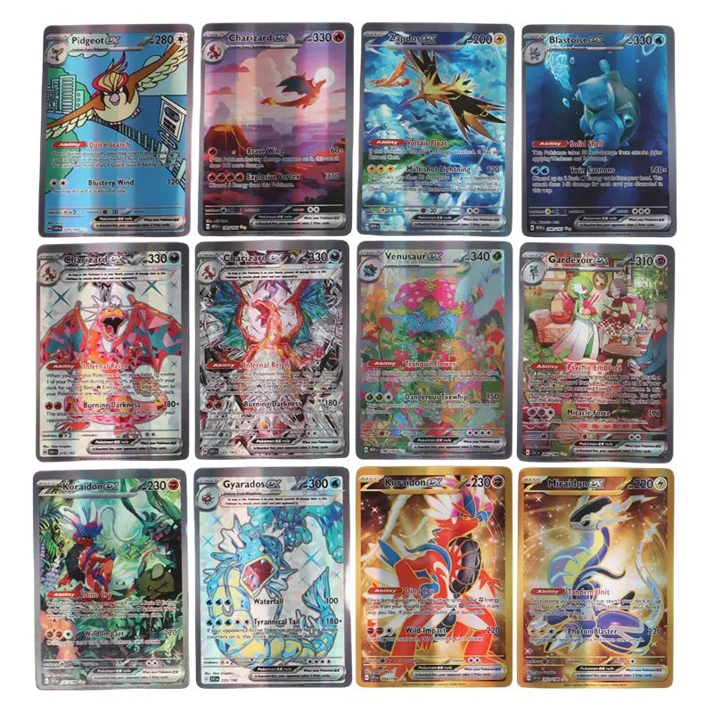 60/100Pcs English Pokemon Cards Shining MEGA GX Vmax TAG EX Vstar V Collection Cards Toys Children Gift