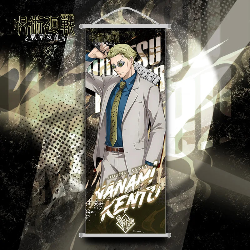 Jujutsu Kaisen Long Scroll Hanging Painting Gojo Satoru Poster Anime Goods Hanging Ornaments Holiday Gifts Room Decorations