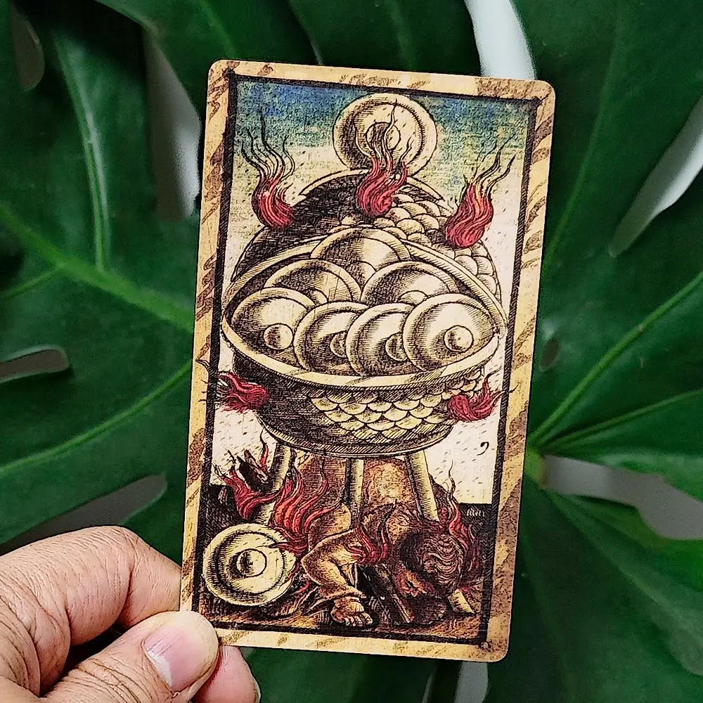 Sola Busca Tarot Deck 12*7cm In Rigid Box 78 Pcs Vintage Tarot Cards Printed on 350GSM Double-embossed Cardstock