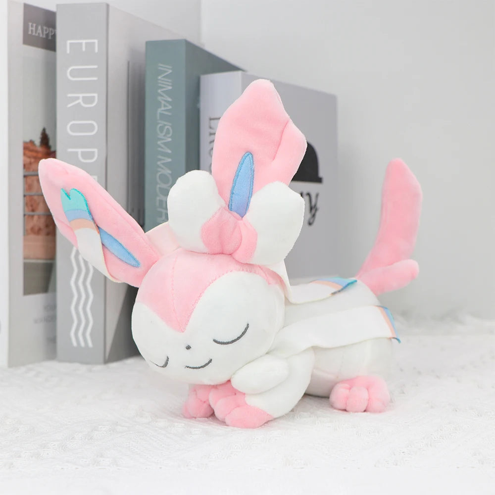 Sleeping  Pokemon Plush Gengar Charizard Sylveon Sprigatito Pamo Fuecoco Stuffed Doll Peluche Toy Gift 18-27cm Length
