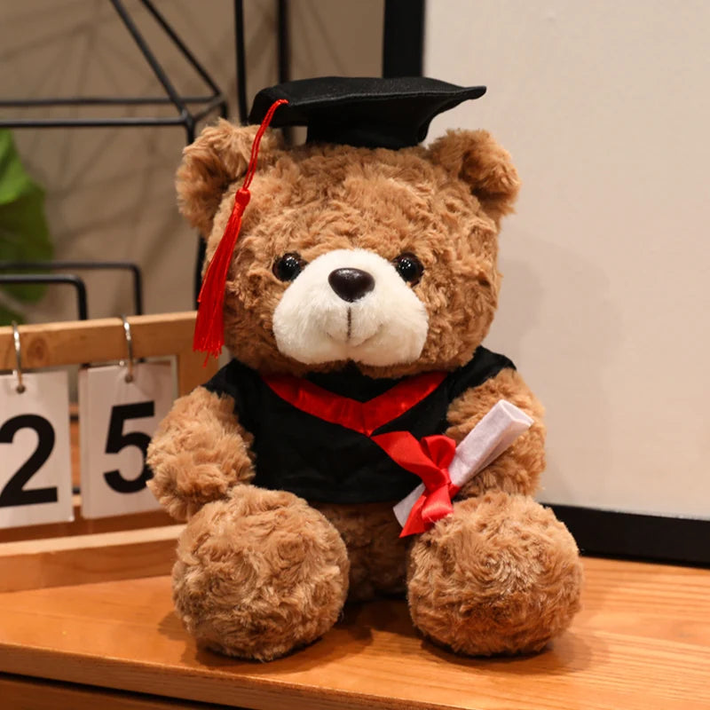 Cute Graduate Dr. Bear Plush Toy Stuffed Bear Kawaii Toys Funny Graduation Gift Home Decor