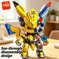 KAVOWORLD 1505PCS DIY Mecha Mouse Building Block Set Semi-Transparent Anime Disassembly Glow Light Up Bricks Mechanical Animal Figurine Display Model for Building Fans Construction Kit for Desk Shelf Decor Christmas Birthday