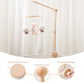 Baby Crib Mobile Rattle Toy For 0-12 Months Cartoon Felt Forest Animal Bed Bell Hanging Wooden Bracket Mobile Newbaby Rattle Toy
