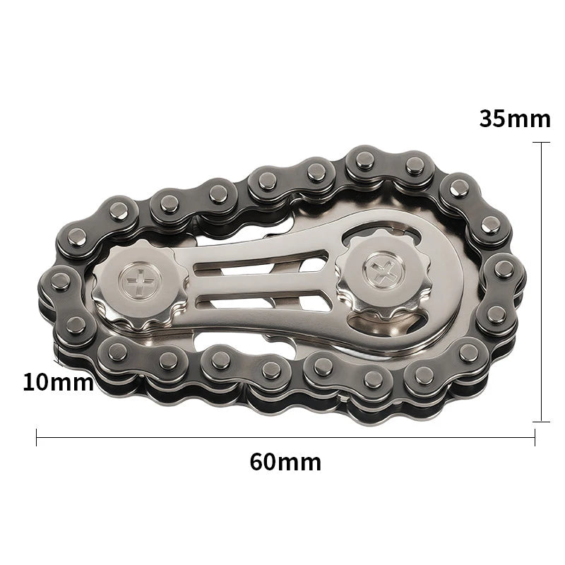 Metal Sprockets Flywheel Fingertip Gyro Fidget Spinner Antistress Anxiety Bike Chains EDC Spinner Fidget Toys for Birthday Gifts