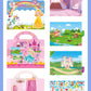 New Children Reusable Scene Cute Stickers DIY Puzzle Sticker Games Books Cartoon Animal Learning Cognition Toys For Kids Gift