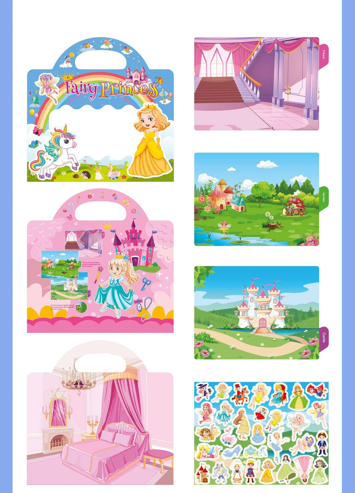New Children Reusable Scene Cute Stickers DIY Puzzle Sticker Games Books Cartoon Animal Learning Cognition Toys For Kids Gift