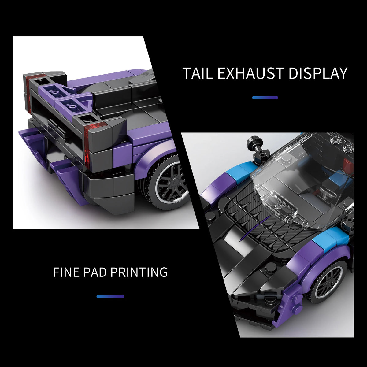 Reobrix SABRE Supercar Building Blocks Set, DIY Race Car Model Kit, Ideal Gift for Boys, Teens & Sports Car Lovers