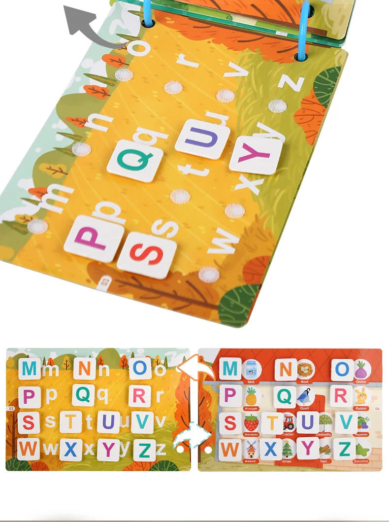 New Montessori Scene Stickers for Children DIY Hand-on Puzzle Reusable Books Cartoon Learning Cognition Toys for Kids Gift