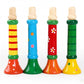 Wooden Trumpet Toy Horn Whistle Montessori Musical Instrument for Kids