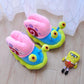 Plush SpongeBob SquarePants Cotton Shoes Snail Bags Heels Cute Home Slippers SpongeBob SquarePants Snail Boots Plush Gift