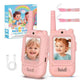 2 Pack Video Walkie Talkies for Kids Rechargeable Toddler Toys for Indoor Camping Travel Birthday Gfits for Kids Ages 3-12