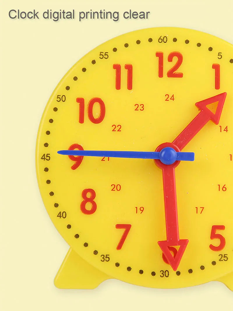 Children Montessori Clock Educational Toys Hour Minute Second Cognition Matching Puzzle Toys Kids Early Preschool Teaching Aid