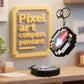 Rechargeable Pixel Compass Keychain Peripheral Design Toy Trinket Use Movable Compass Keychain Pendant Real-world Use Toys